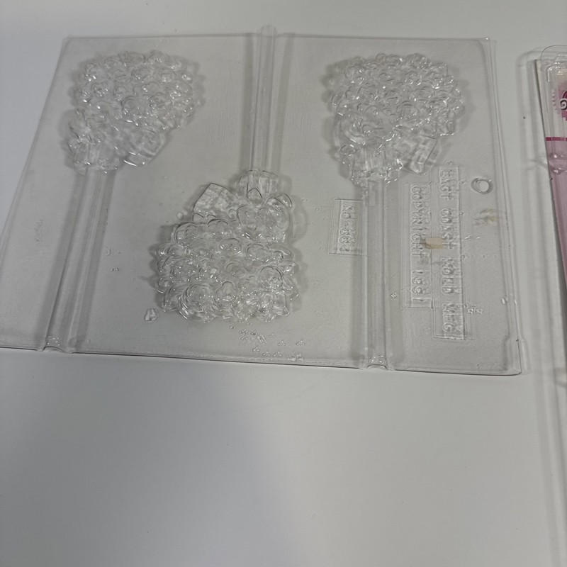 Candy Molds Lollipop Hearts Butterflies Flowers Assorted Preowned Good gallery