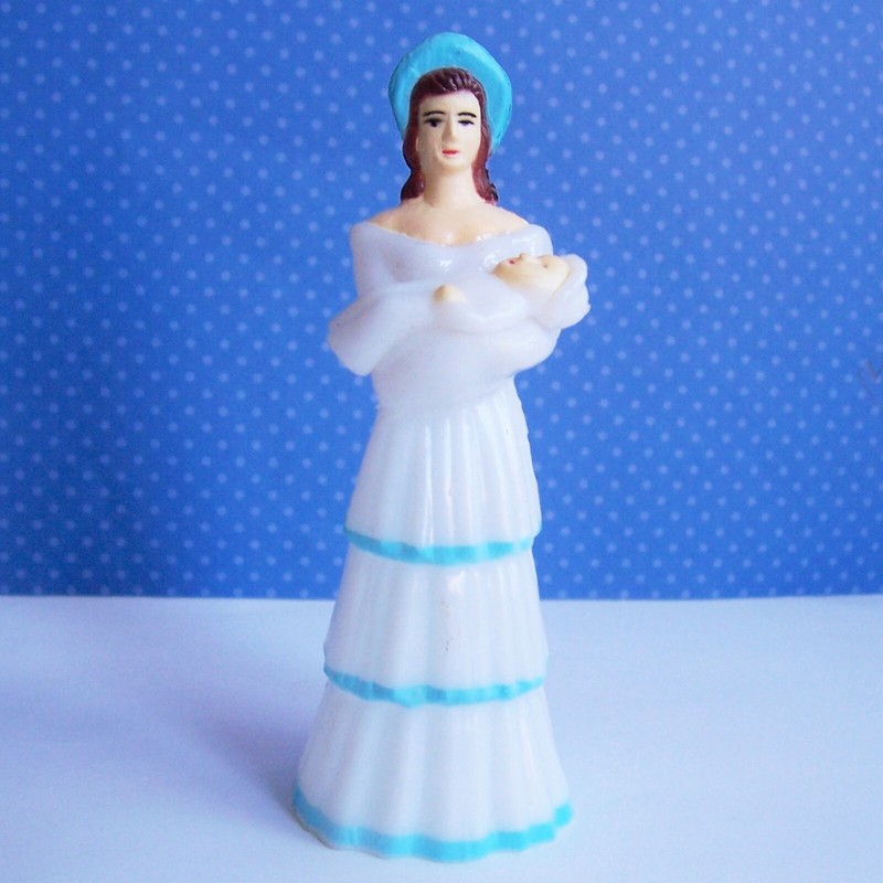 12 Vintage Mother Holding Baby Cake Topper Figurine Plastic gallery