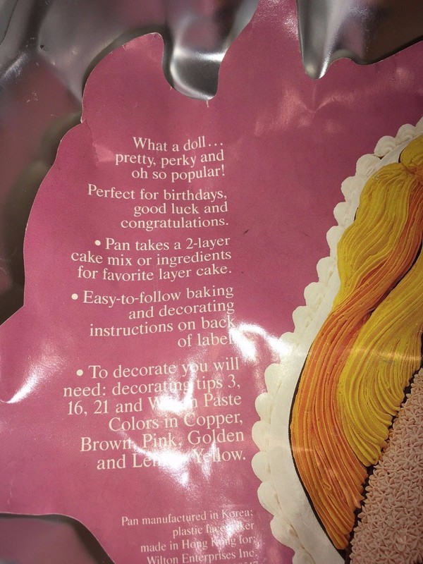Barbie Cake Pan Party Wilton Vintage 1986 Has Insert Holding a Purse gallery