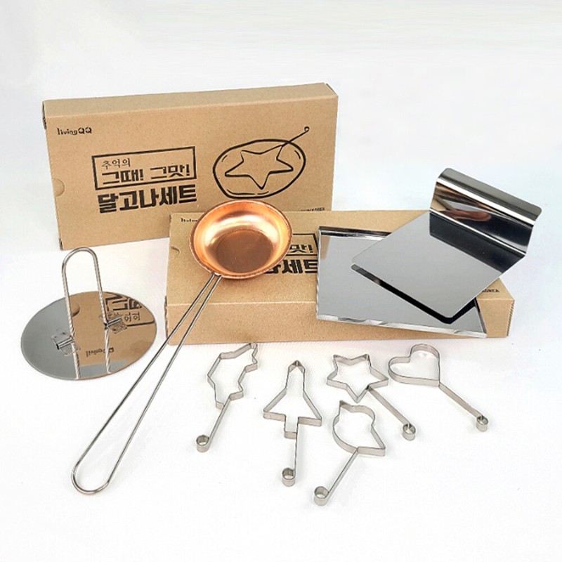 Korean Traditional Game Dalgona Kit Set Candy Maker / Netflix Squid Game EP 2