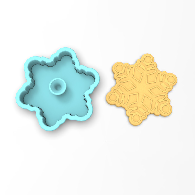 Snowflake Cookie Cutter & Stamp #2 | Snowing Snow Christmas Xmas Winter Flake gallery