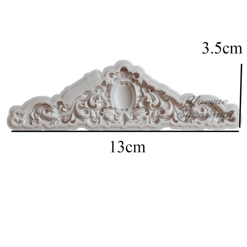 Leaves Relief Cake Border Rose Flower Lace Fondant Cake Decorating Silicone Mold gallery