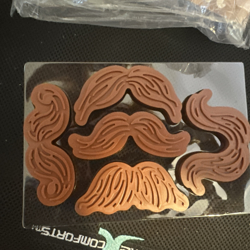 Fred MUNCHSTACHES Cookie Cutter Set Unisex OS Brown Mustache Stamper 5 Styles gallery