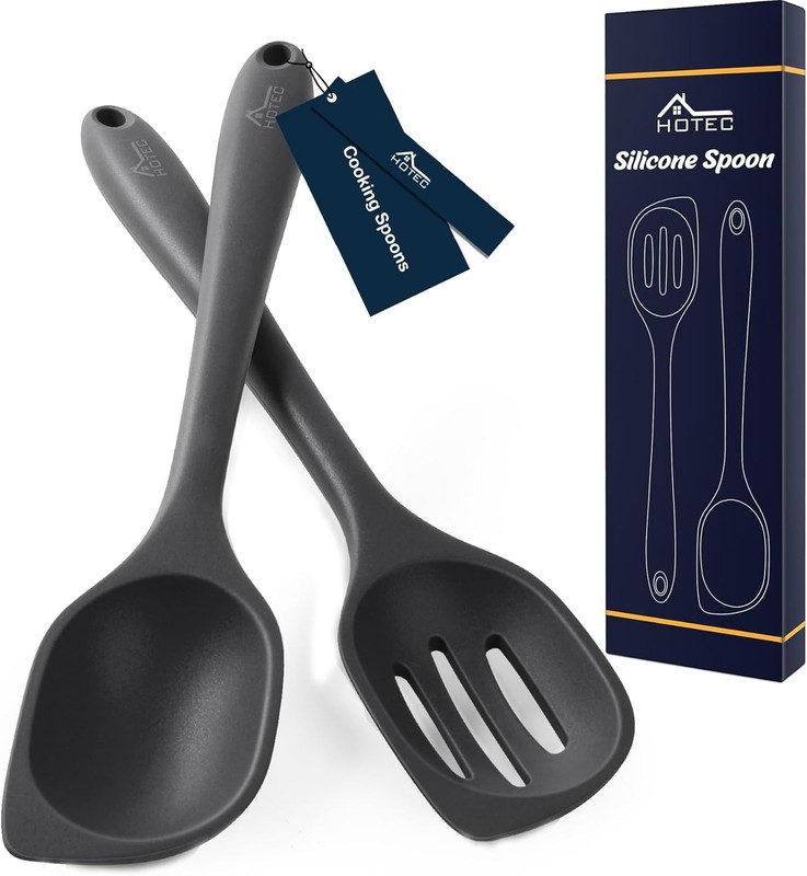 Heat Resistant Silicone Cooking Spoon Spatula, Lar Kitchen Solid