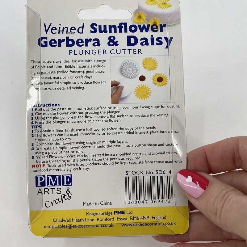 PME Arte & Crafts Plunger Cutter Cutter Veined Sunflower Gerbera & Daisy NEW gallery