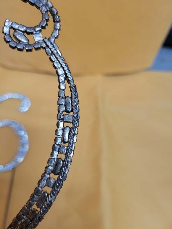 Vintage Rhinestone "6 0" Cake Topper Bling Decor 4.5" Well Made VGC gallery