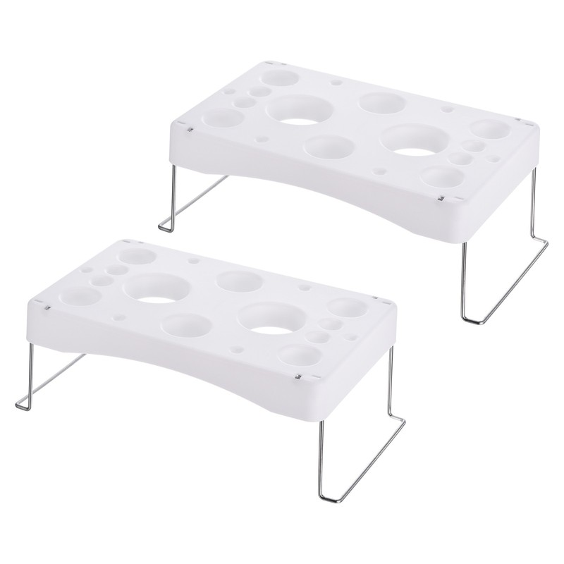 2 Pcs Decorating Piping Bag Holder,11.4 x 7.1 Inch 12-Cavity, White
