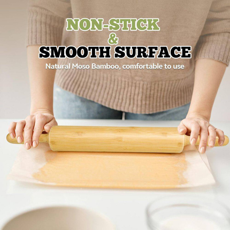 17.5 Inch Wooden Rolling Pin for Baking with Easy-Roll Design - Long Dough Rolle gallery