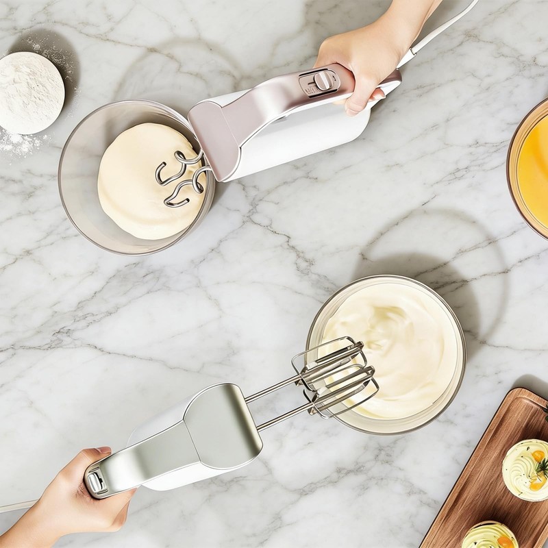 Master 4-in-1 Hand Mixer with Turbo Boost, Stainless Steel Whisk, Beaters, Do... gallery