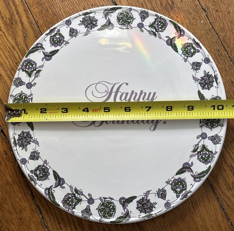 Happy Birthday Cake Plate Tray Avon President’s Exclusive Collection gallery