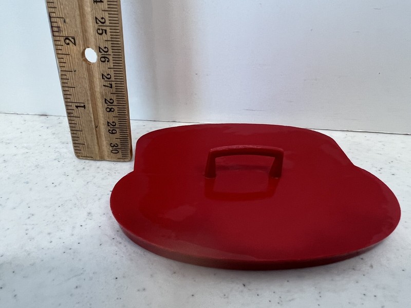 Vintage Tupperware Happy Birthday Cake Red Plastic Cookie Cutter 1970s gallery