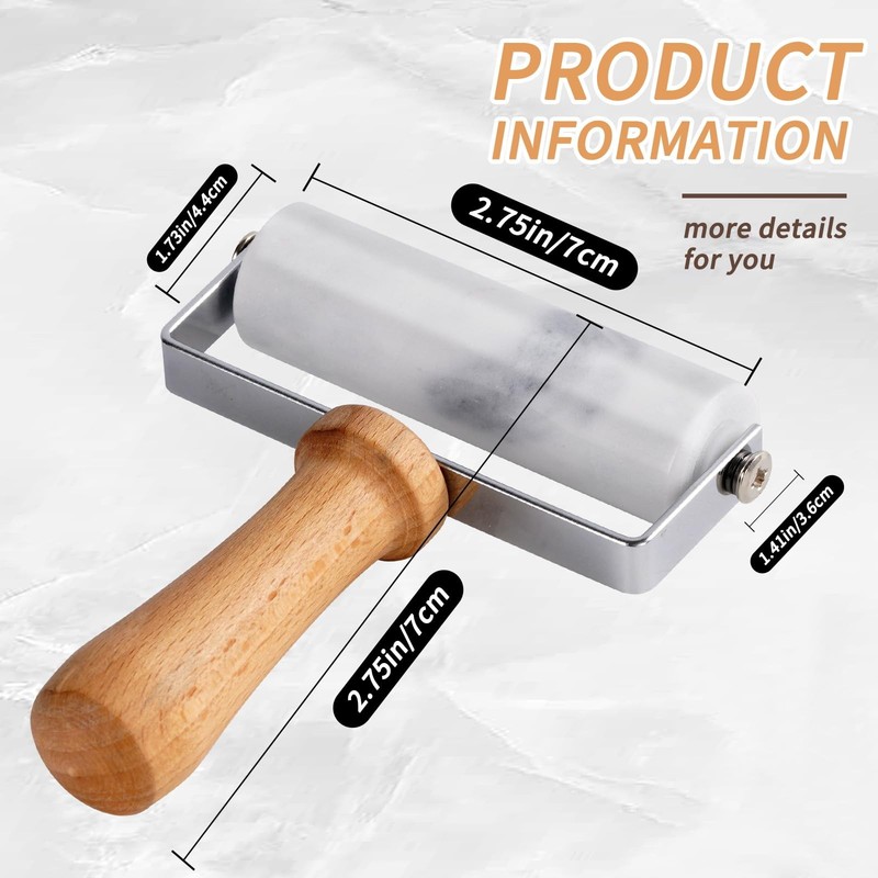 Small Marble Rolling Pin for Dough-Non-Stick T-shaped Hand Roller for Dough,C... gallery