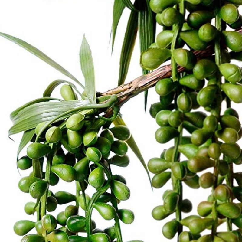 FLIPPED 3 Pack Artificial Plant Succulent Plants Hanging Green&13.7 in, Green gallery