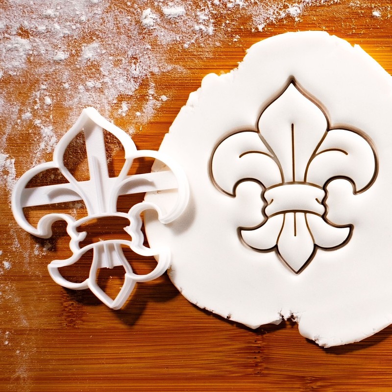 Fleur de lis Cookie Cutter – Royal theme, mardi gras festival, Carnival, floral