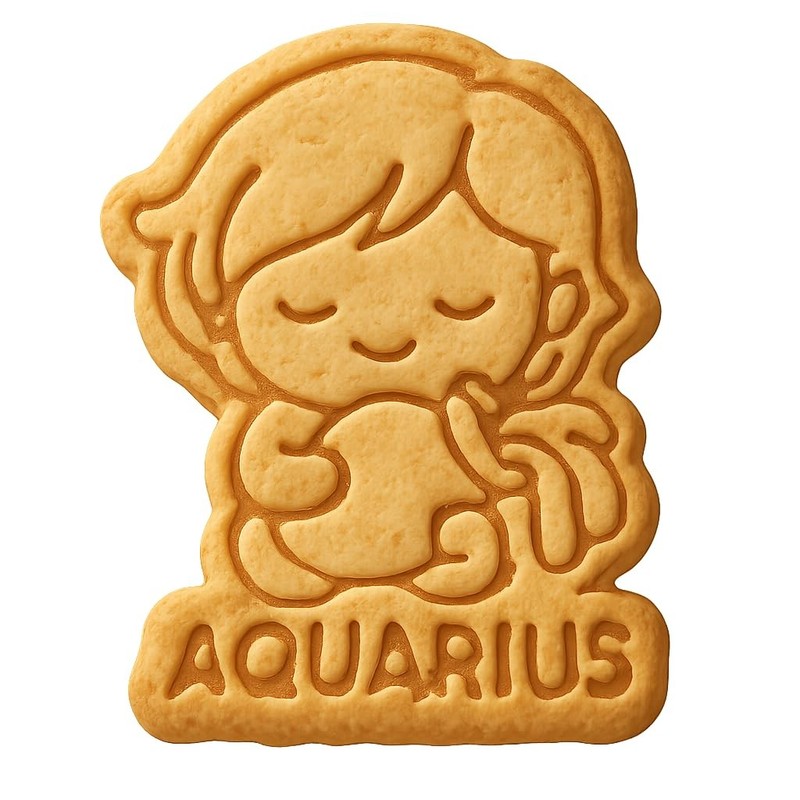 Flowing Water Aquarius Cookie Cutter & Stamp, Fondant & Clay – 3.1×4″