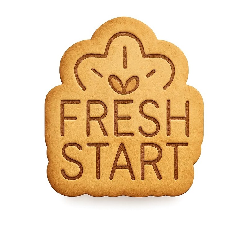 Fresh Start Line Cookie Cutter & Stamp, Fondant & Clay – 3.2×4