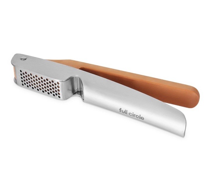 Full Circle Crushed It, Easy-Clean Stainless Steel Garlic Press: 1, Silver