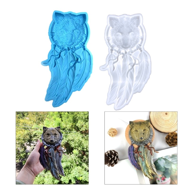 Foxes Windbell Dreamcatcher Silicone Mold for Home Decor DIY Gift Resin Mold gallery