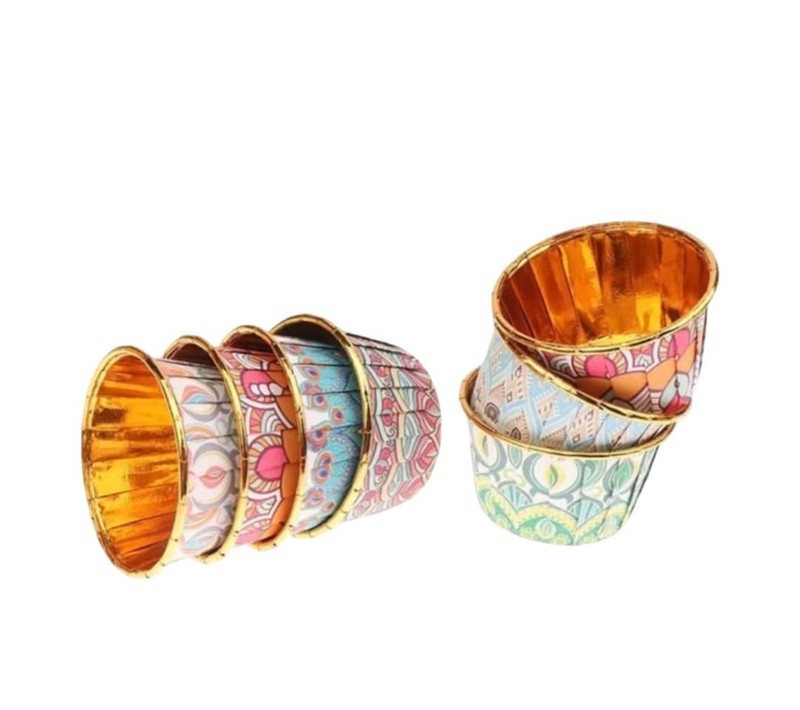 colourful foil cupcake linear paper cup baking muffin liner gallery