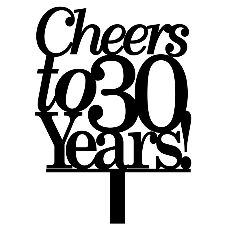 Cheers to 10-110 years anniversary or birthday celebration Cake Topper- Acrylic gallery