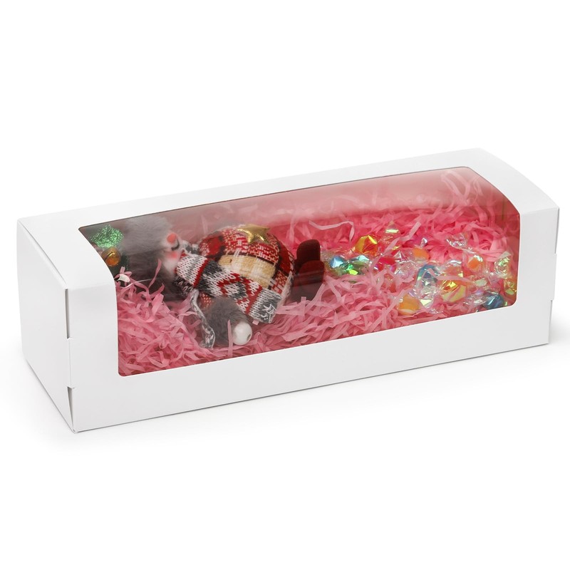 40 Pack White Bakery Boxes with Window, 12 x 4 x 3.5 Inch Roll Cake Boxes, Re... gallery