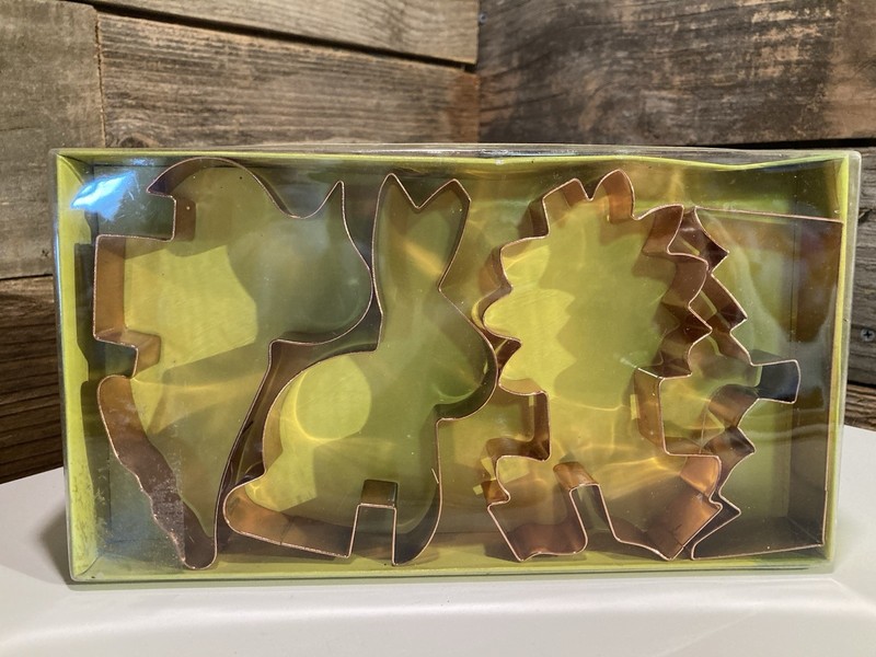 4 pc Cookie Cutters Bunny Duck Grass Flower Easter Spring New