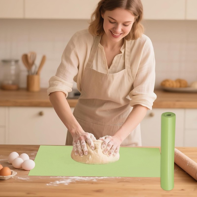 Silicone Baking Mat Roll, 12 IN x 6 FT, Non-Stick, 12 x 6 Green gallery