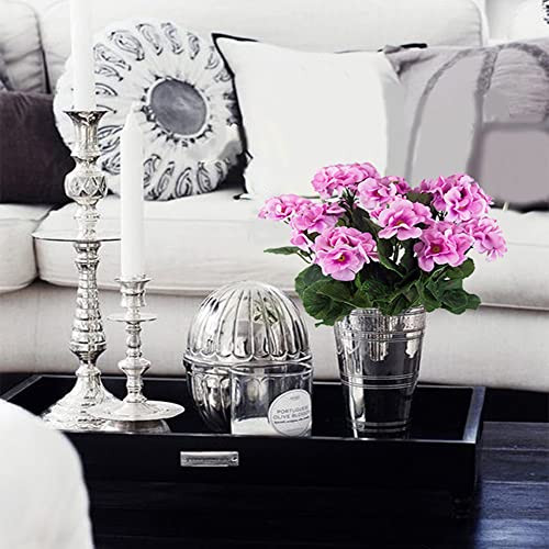 2 Pcs Purple Pink Geranium Artificial Flowers Geranium Bush Faux Geraniums gallery