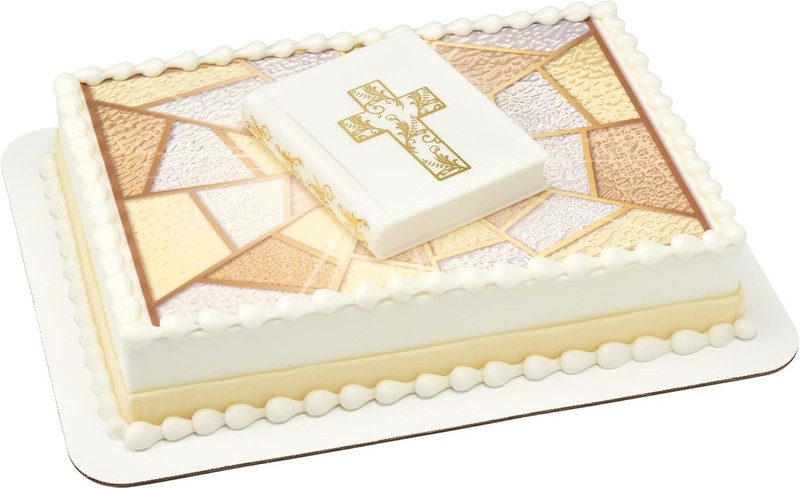 Religious Bible and Cross Cake Topper gallery
