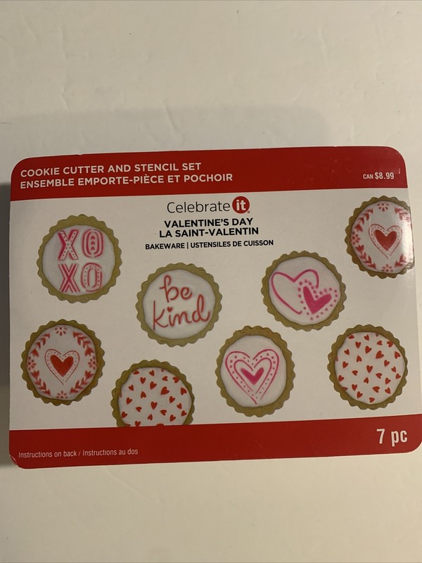 Cookie cutter and stencil set Valentines Day New