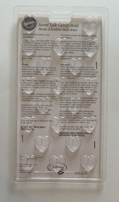 Wilton Candy Mold Valentine Hearts Conversation Be Mine I Love You 2115 - 1435 gallery