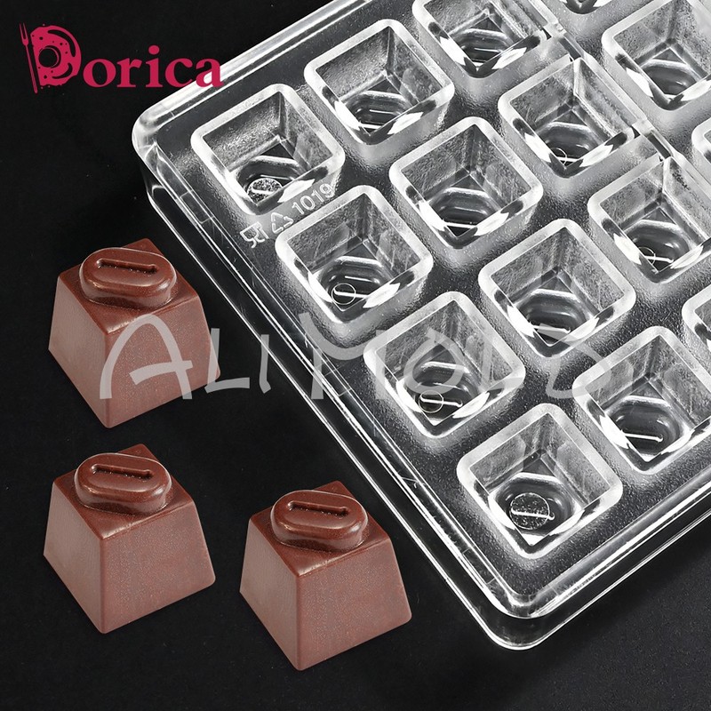 Cube Chocolate Bar Molds Polycarbonate Buttercream Candy Bonbons Moulds