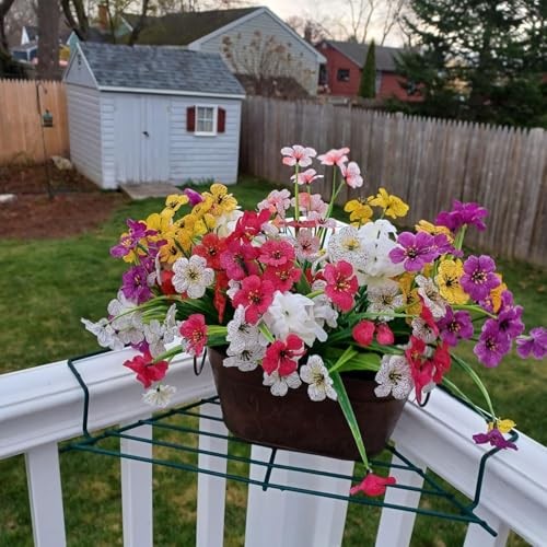 6Bundles Artificial Flowers for Indoor,No Fade Fake Plastic Flowers Faux gallery