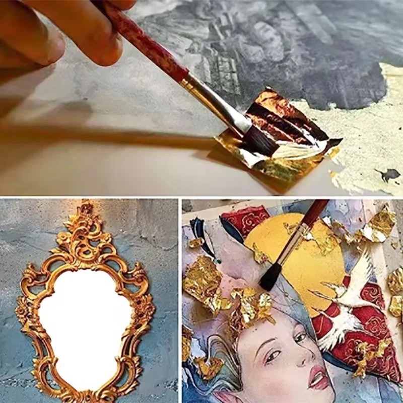 100 Pcs Edible Gold Leaf Sheets – Cake, Coffee, BBQ & Dessert Decoration gallery