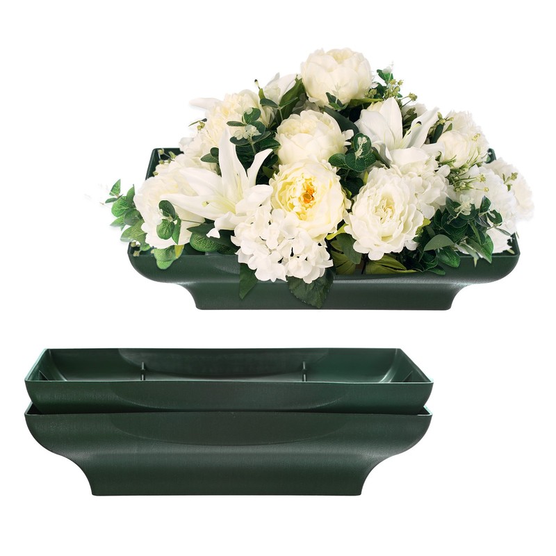 3-Pack Floral Arrangement Bowls, 8.7 Inch Floral Foam Bowl [Brown Green]