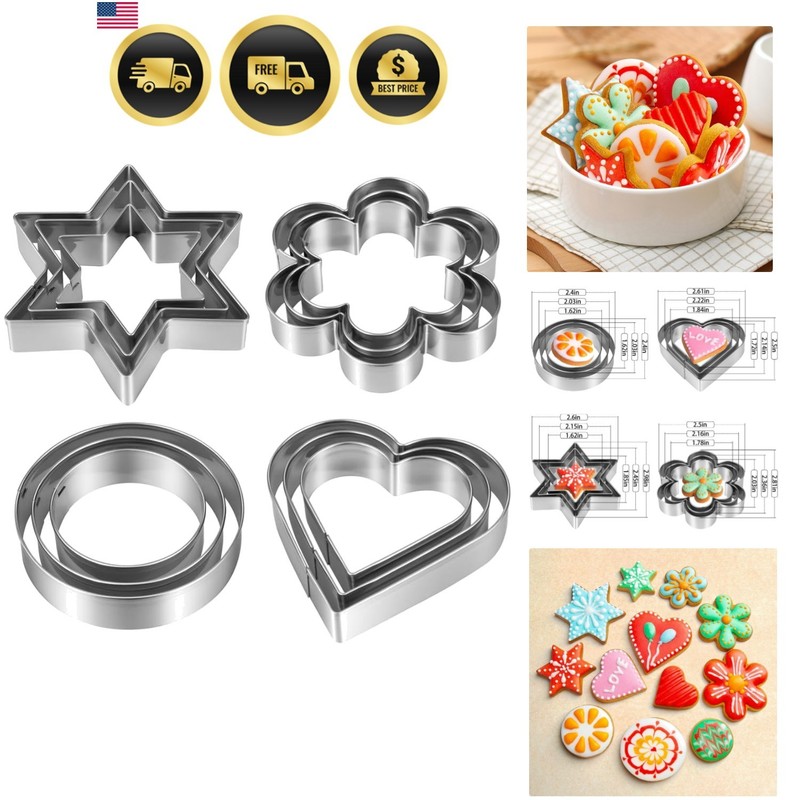 Stainless Steel Cookie Cutters for Valentine’s Day & Christmas Baking