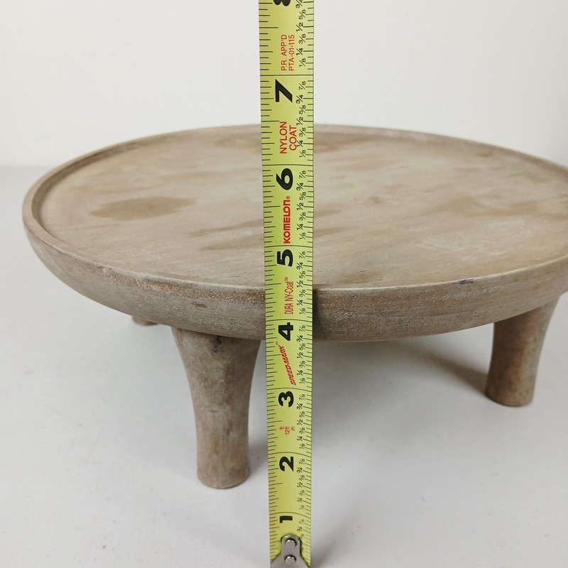 Basic Wood Plant Stand Cake Riser Pedestal Natural Finish Removeable Peg Legs gallery