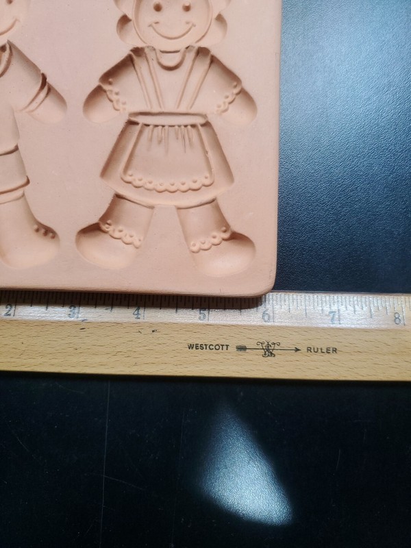 Cotton Press GINGERBREAD BOY & GIRL Cookie Mold Press Paper Casting 1994 Vintage gallery