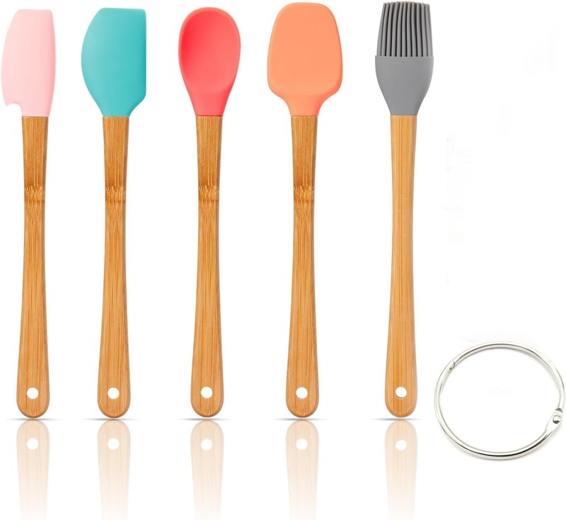 KSEND Small Spatulas for Kitchen Use,Silicone Mini Spatula Small Rubber