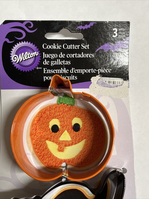 Halloween Pumpkin Cat and Ghost Metal Cookie Cutter Set 3pc from Wilton New gallery