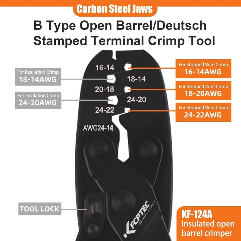 Molex Crimping Tool, Open Barrel Terminal Crimper for Deutsch, TYCO, AMP gallery