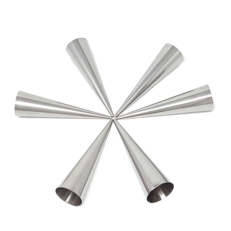 6 PCS Stainless Steel Cream Roll Horn Forms, Croissant Cones Moulds, Baking T... gallery