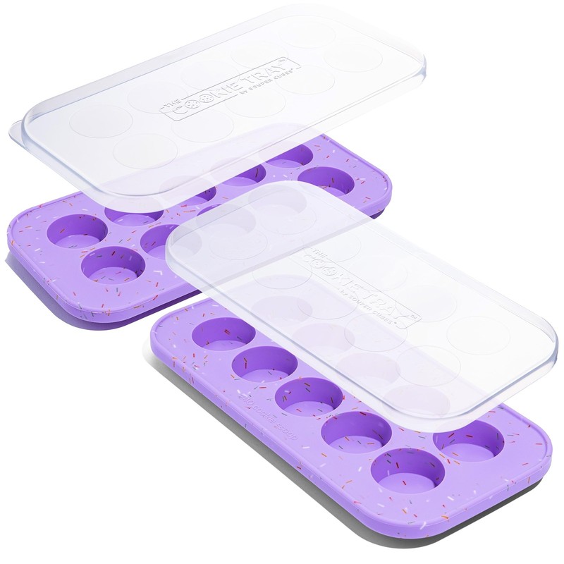 Souper Cubes Silicone Cookie Dough Freezer Tray – 2-Pack Lavender Sprinkles