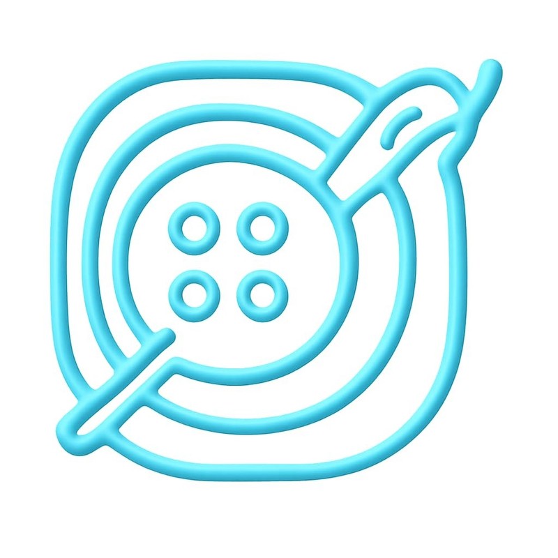 Button and Thread Cookie Cutter & Stamp, Fondant & Clay – 4×3.7
