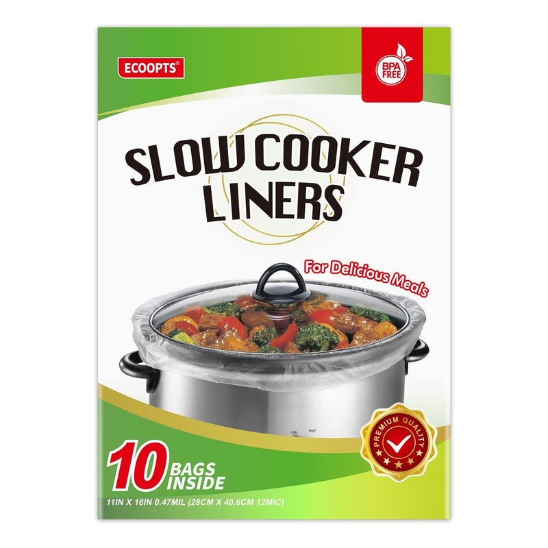 ECOOPTS Slow Cooker Liners Disposable Cooking Bags Small Size Pot Liners Fit …