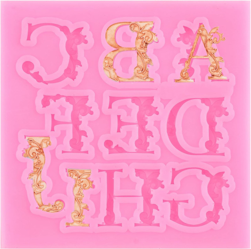 English Letters Fondant Silicone Mold for Cake Decorating Cupcake Topper Candy C