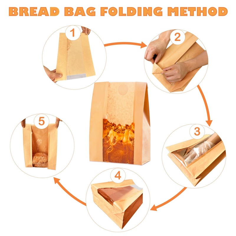 Homrelaxy 60pcs Paper Bread Bags for Homemade Bread, Sourdough Bags with Wind... gallery