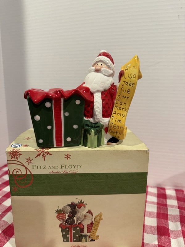 Fitz and Floyd Christmas Cake Pop Holder Ceramic Holds 6 Cake Pops Never Used