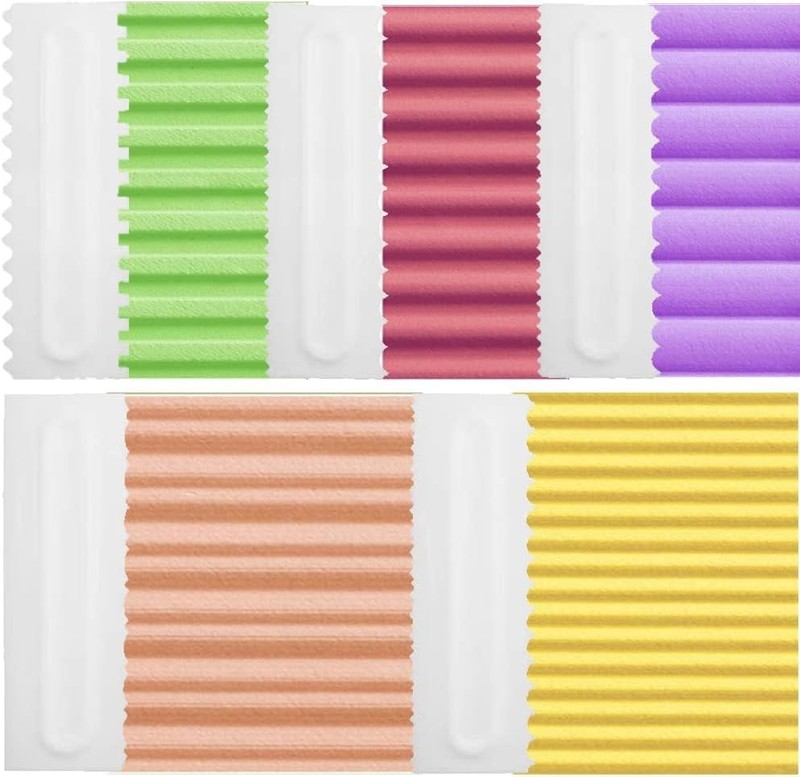 Cake Scrapers Set Decorating Comb Icing Smoother Plastic Sawtooth Polisher gallery