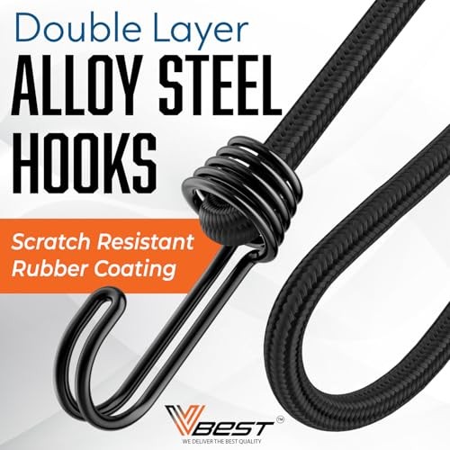 6x60" Bungee Cords - Heavy Duty - 5 ft - Set of 6 - Strong Long Cords gallery
